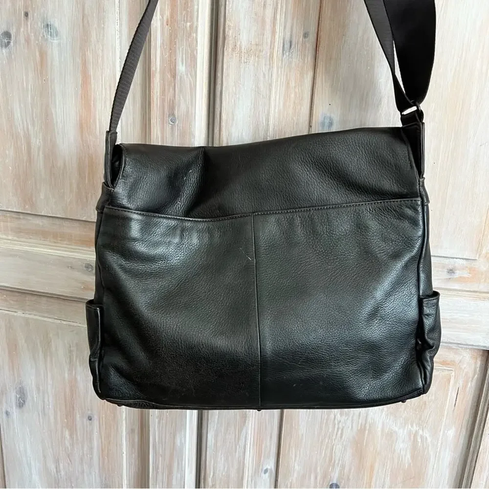 Tumi Leather Laptop Crossbody Handbag Purse Bag